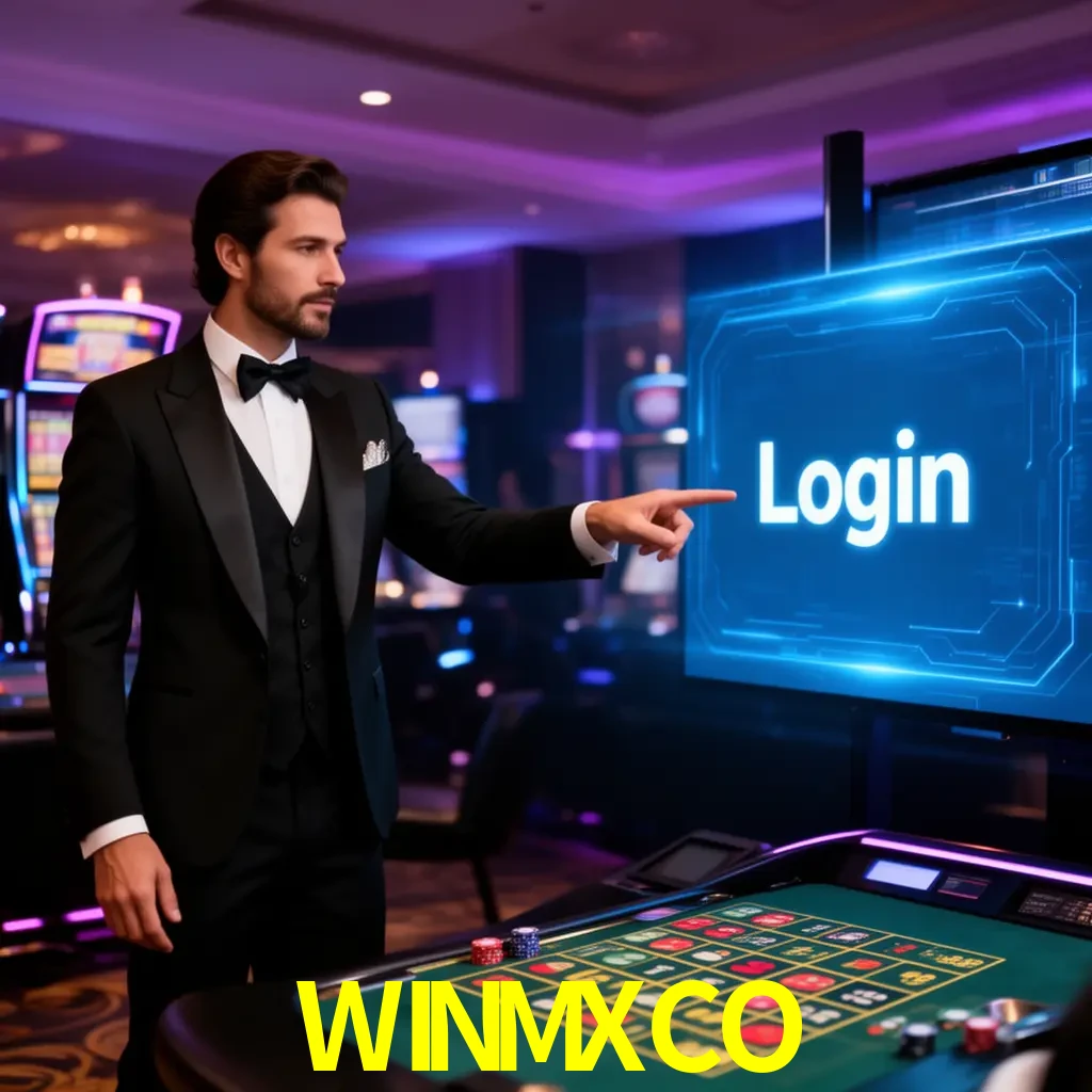 WINMXCO Login - OTP, cuenta y soporte Pantalla WINMXCO Login con OTP, contraseña, cuenta segura y soporte móvil